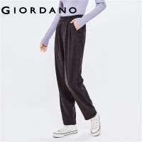 Giordanoผู้หญิง กางเกงลำลองขากว้างเอวกึ่งยางยืดจีบ Free Shipping 18412005