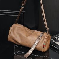 ☂ 2023 new mens single shoulder bag cylinder bag small bag trendy brand backpack youth mens bag trend casual Messenger bag