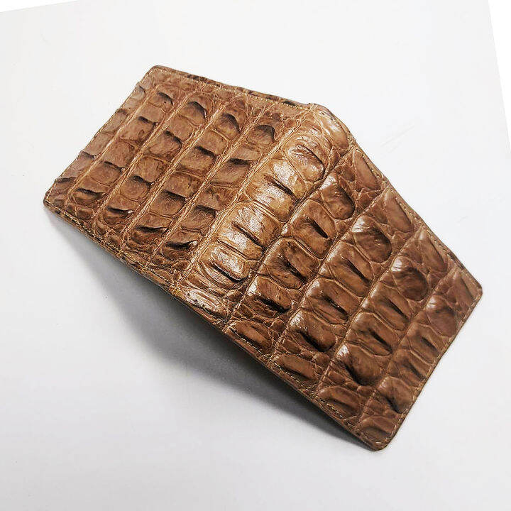 made-from-premium-genuine-fresh-water-crocodile-leather-กระเป๋าสตางค์-หนังลูกจระเข้แท้-ขนาดกะทัดรัด-3-5-x-4-3-นิ้ว-กระเป๋าสตางค์จระเข้แท้-กระเป๋าสตางค์ใบสั้น