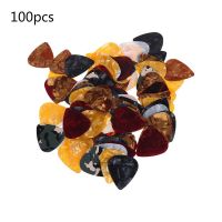 Guitar Pick Plectrum 100pcs for TRIANGLE Celluloid Instruments 0.46mm Random Col Guitar Bass Accessories