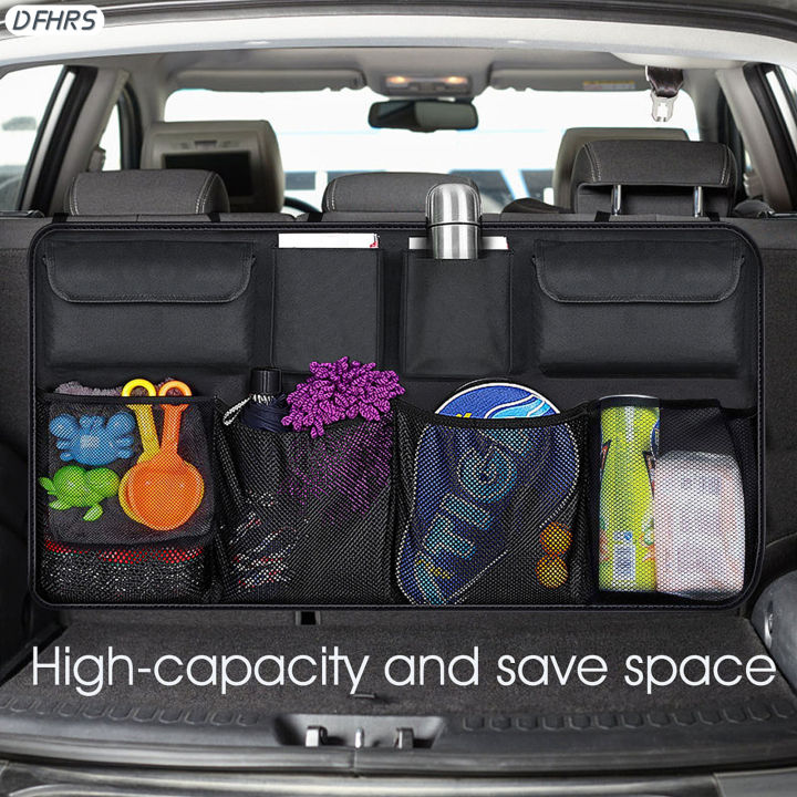 dfhrs-พร้อมกระเป๋าจัดเก็บรถยนต์เบาะหลังหลังรถแขวนเหมาะสำหรับรถตู้รถบรรทุก-suv-hatchback