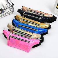 Amazon sells fashionable lady laser pockets outdoor sports reflective purse available PU his chest package