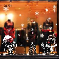 Snowflakes Snowman Christmas Window Clings Decal Stickers Xmas Window Stickers Decal LAD-Sale