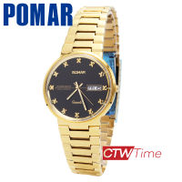 Pomar นาฬิกาข้อมือผู้ชาย สายสแตนเลส รุ่น PM78045GG04 (สีทอง / หน้าปัดสีดำ )