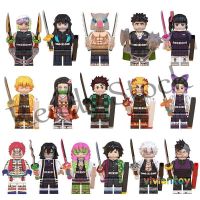 【hot sale】 ◐ B02 Demon Slayer Minifigures Tanjirou Nezuko Anime Building Blocks Doll Toys for Children Gifts