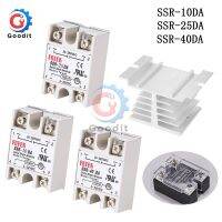 Dc 3 -32V โซลิดสเตทรีเลย์ Ssr-10da/25da/40da/50da/60da/75da/100da เอาต์พุต24 -380V Ac ฝาครอบป้องกันระบายความร้อน