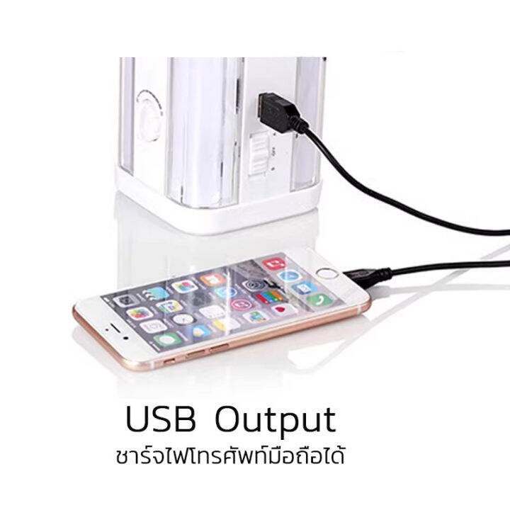 โคมไฟแคมป์ปิ้ง-ไฟledแบบชาร์จไฟบ้าน-พร้อม-usb-output-กลางแจ้งไฟดับไฟฉุกเฉินโคมไฟเต็นท์แบบพกพา-หรี่แสงไฟ