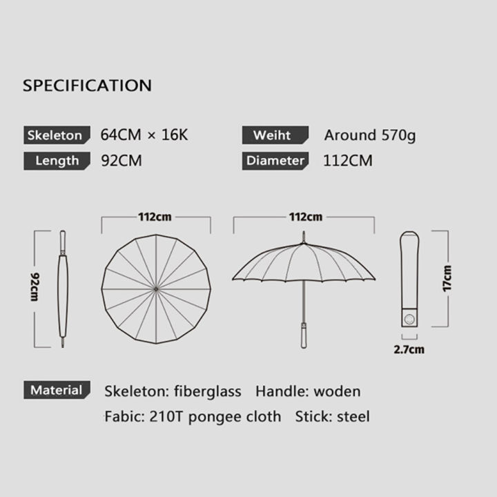 olycat-ใหม่16k-ร่มฝนผู้หญิงทำด้วยไม้หรูหราจับร่มยาวผู้ชายสไตล์ญี่ปุ่นร่มอัตโนมัติ-windproof