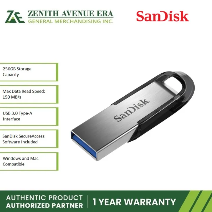 Sandisk SDCZ73-256G-G46 256GB Ultra Flair USB 3.0 Flash Drive | USB ...