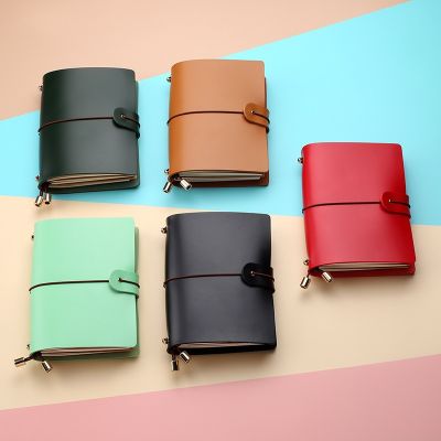 European-style Simple And Fresh Hand Ledger Creative Strap Imitation Leather PU Leather Notebook Travel Diary Book