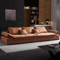 Deewani Sofa โซฟา l shape Tech Cloth โซฟา4ที่นั่งโซฟาหนัง Living Room Italian RJ006