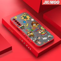 เคส JIUMOO สำหรับ Xiaomi Redmi Note 8 Note8 Pro Note 8T เคสลายการ์ตูนเครยอนชินจังซนบางดีไซน์ใหม่ด้านข้างกันกระแทกมีน้ำค้างแข็งโปร่งใสแข็งเคสมือถือป้องกันกล้องคลุมทั้งหมดปลอกซิลิโคนเคสอ่อน