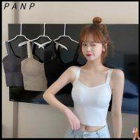 PANP เสื้อชั้นในไร้แขนกุดบราสายรัดเสื้อครอปสตรีสำหรับเล่นโยคะเสื้อกล้ามเกาะอกเสื้อแบบไม่มีไหล่