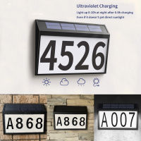 ?Dream Best? 10LED Solar Powered Doorplate Light Waterproof House Numbers Light Address Sign Outdoor Lighting Wall Lamp for Home Yard Street Garden Door