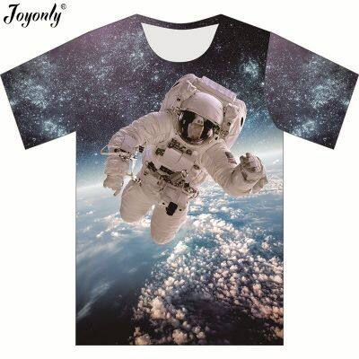 Joyonly 2022 Summer 3D T-Shirt For Boys Girls Short Sleeve Galaxy Space Astronaut Tshirt Children Cool Tees Tops Clothes T Shirt