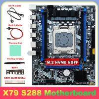 X79 S288 Motherboard Desktop Motherboard +DDR3 4G RECC RAM+SATA Cable+Switch Cable+Baffle LGA2011 M.2 NVME DDR3 for E5 2620 2630 2650 CPU