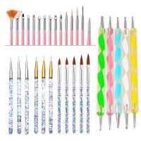 Nail Art Brush Painting Drawing Pen Acrylic UV Gel Nail Polish Brush DIY Manicure Tools Nail Art Liner Brush Picker Dotting Pen Artist Brushes Tools