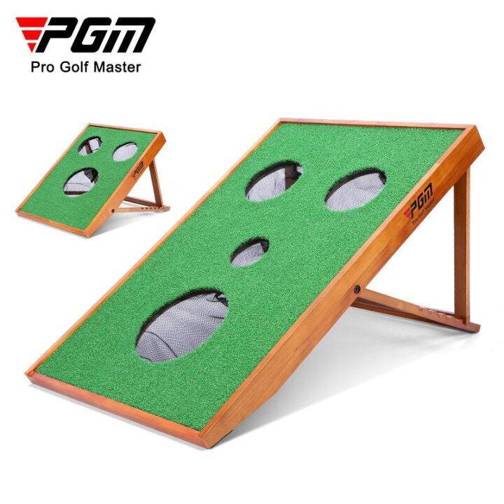 PGM Indoor Golf Practice Net Multi Objective Solid Wood with Grass