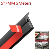 【CW】2M 5x7mm T-Type Rubber Sealing Strip Black For Car Edge Trim Bumper Lip Side Skirt Automobile Seal Strip