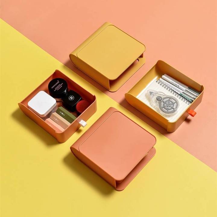 ล้างสต็อค-ปลีก-ส่งd172กล่องลิ้นชักเก็บของสีสันสวยงาม-กล่องสำหรับจัดเก็บ-กล่องเก็บอุปกรณ์เครื่องเขียน-เครื่องสำอาง-1-กล่อง-คละสี