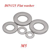 Iso7089 Din125เครื่องซักผ้า M5 A2-70/ 304สแตนเลสเครื่องจักรแบนเครื่องซักผ้าธรรมดา500ชิ้น