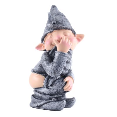Naughty Gnome Pooping Miniature Statue Pooping Simulating Figurine Mold Funny Resin Dwarf Funny Lifelike Wacky Gift