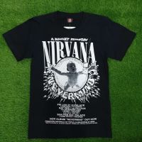 Nirvana A โปรโมชั่นแม่เหล็ก Nevermind Rock Band เสื้อ Rockers เสื้อยืด # Sil Khannaz ButterFingers Cromok ค้นหาปีกผู้ชายเสื้อยืด