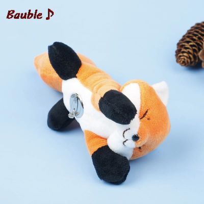 ◑♙◙ 1Pc Mini Fox Doll Cartoon Plush Brooch Couple Cute Clothes Pin Bag Pendant Toy Cute clothes backpack pin school bag bag pendant