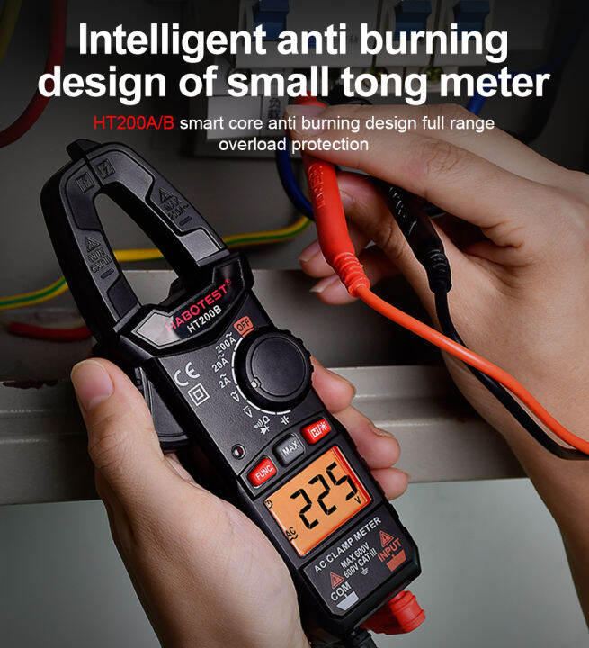 habotest-ht200-digital-clamp-meter-600v-ac-dc-2000-นับ-true-rms-โวลต์มิเตอร์แอมป์มิเตอร์-การทดสอบไดโอด-ความต้านทาน-อุณหภูมิ-capacitive