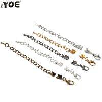 10pcs/Lot Stainless Steel Cord End Fastener Clasps Extension Tail Chain Lobster Clasp Hook Connector For Jewelry Making Bracelet