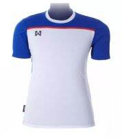 WARRIX SPORT เสื้อฟุตบอลตัดต่อ WA-1531  (สีขาว-น้ำเงิน)