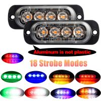 【CW】◘☊  1/2xTruck 12V 24V 4smd Strobe Warning Grille Flashing Lightbar Car Lamp Traffic