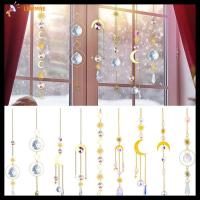 LEMMRE จี้ปริซึมงานแต่งงานสวนลานบ้านจี้ปริซึมแขวนดวงจันทร์ Sun Catchers ระฆังลมคริสตัลเครื่องประดับแบบแขวน