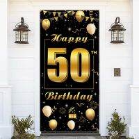 Black Gold Birthday Balloon Banner Cheer 18th 30th 40th 60th 50th Birthday Ballon Backdrop Happy Birthday Party Decor Baloon Balloons