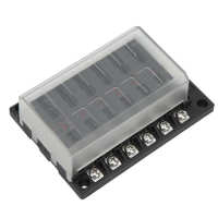 Fuse Holder Insulated 1 In 12 Out Fuse Box Heat Resistant Abrasion Proof 10‑32V for RV for Car for Boat Fuses Accessories