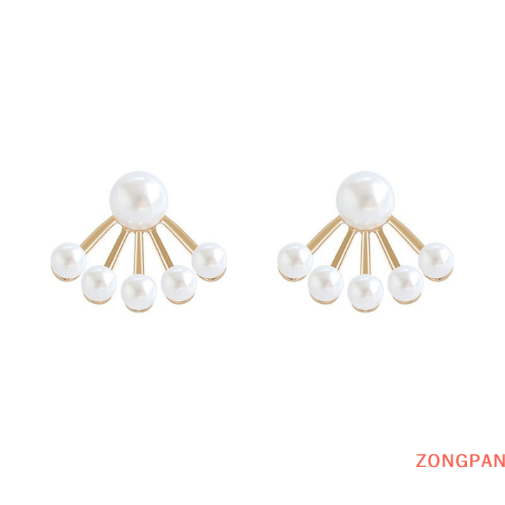 zongpan-ต่างหูมุกญี่ปุ่นวินเทจแฟชั่นใหม่1คู่สำหรับผู้หญิงทำด้วยมือเครื่องประดับมุกจำลองหวานของขวัญ