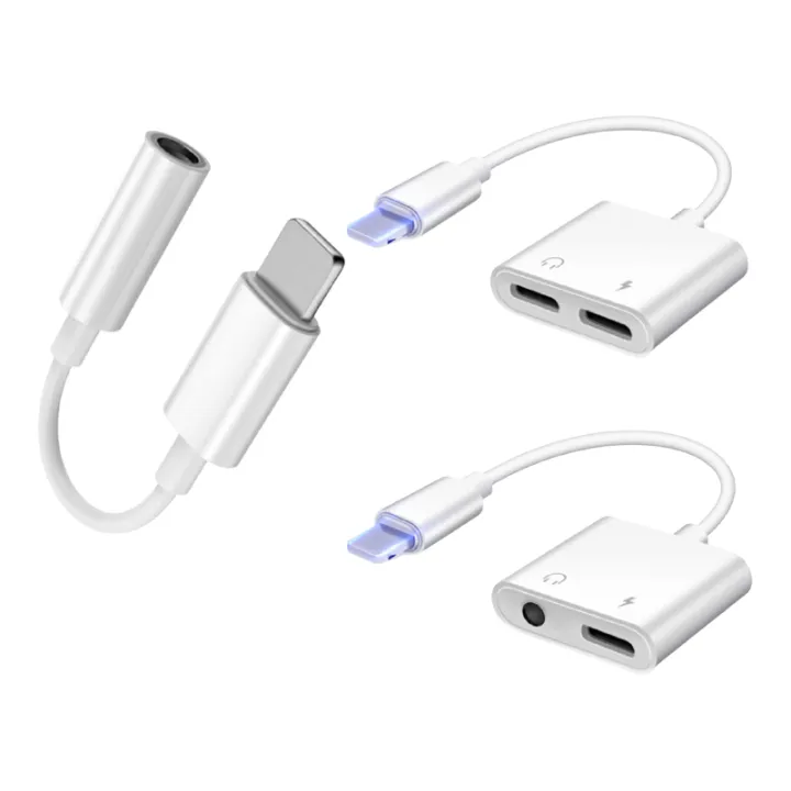 Dual Lightning Audio & Charge Adapter Cable Converter รุ่นที่ใช้งานได้