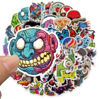 hotx【DT】 10/30/50Pcs Pop Horror Stickers Cartoon Decals Stationery Luggage Laptop Helmet Motorcycle Graffiti Sticker