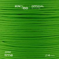 No.4052: Lime พาราคอร์ดไนลอน Made in USA 100% Nylon Paracord 550 ขนาด 4 มม.