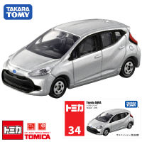 TOMY dumaica จำลองล้อแม็กรถยนต์รุ่นรถของเล่นหมายเลข34โตโยต้า A qua Prius 193883