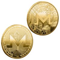 【CW】 Monero Coin Cryptocurrency Coins Gold Plated Metal Souvenits and Gifts Commemorative Crypto