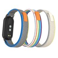 Nylonowa taśmy sportowe do Xiaomi Mi Band 8 pasek Ultra cienka oddychająca bransoletka dla Mi Band 8 opaska na rękę opaska xiaomi 8 pasek do zegarka Correa