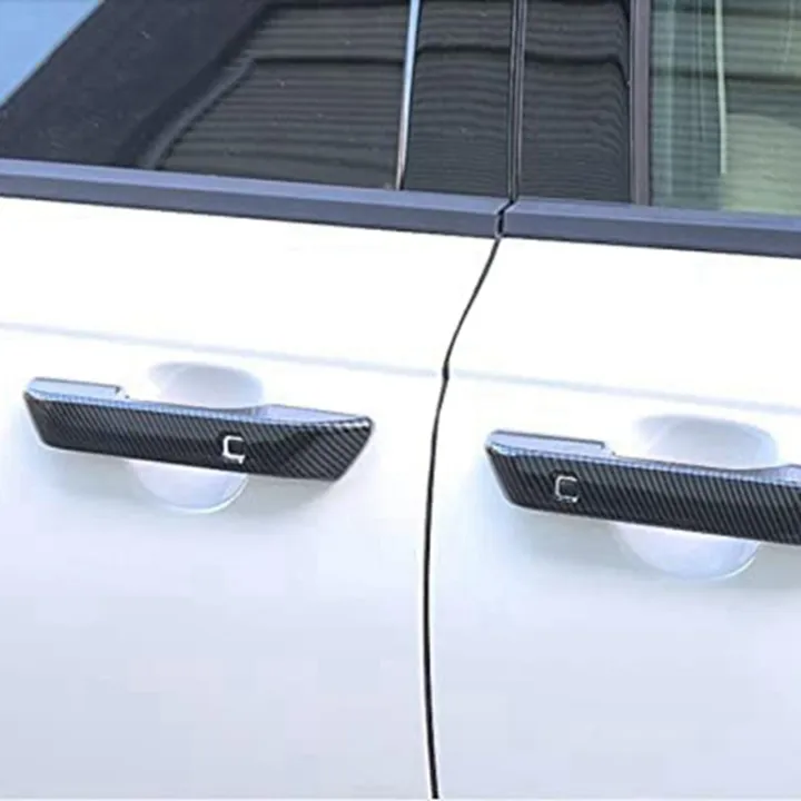 for-kia-carnival-ka4-2020-2021-2022-car-carbon-fiber-door-handle-cover-trim-frame-decor-sticker-accessories-with-keyhole