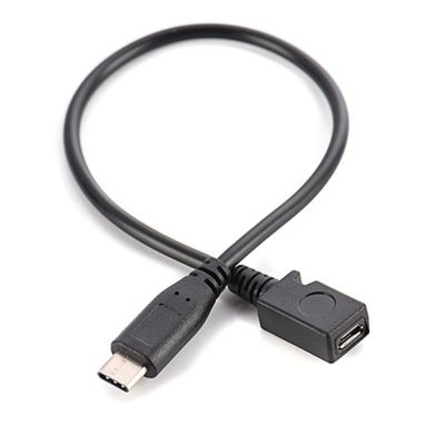 USB สาย USB TypeC เป็นไมโคร USB สายชาร์จอุปกรณ์แล็ปท็อป UsbC ชายกับ MicroUSB หญิงตัวแปลงอะแดปเตอร์สำหรับ