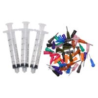 hk▨  50Pcs/Set SMD PCB Solder Paste Adhesive Glue Dispenser Dispensing Needles 10CC Syringe Welding Fluxes