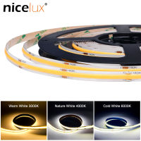 {SUXU CAR}ยืดหยุ่น COB LED Strip Light 12V 24V 8Mm 480ชิป/M ความหนาแน่นสูงเทปริบบิ้น RA80 2700 3000K 4000K 6000K ที่สามารถหรี่แสงได้ FOB