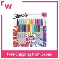 Sharpie ปากกามาร์กเกอร์แบบผสมน้ำมัน,ปากกามาร์กเกอร์แบบแท่งปากกาเขียนวาดภาพการ์ตูนแบบน้ำมันตามภาพสเก็ตช์ภาพการตกแต่งการ์ตูนสีสอ่อนขนาดกลางชุดปากการะเบิด24ชุด