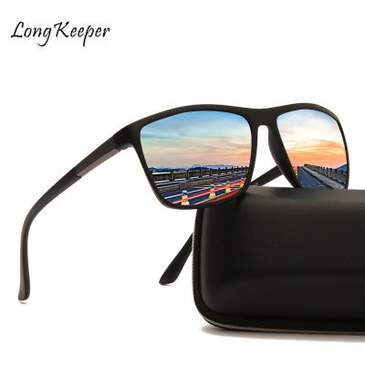 Square Polarized Sunglass Men Driving Sunglasses Classic Retro Brand Designer Sun Glasses Blue Mirror Lens Unisex Glasses 2020