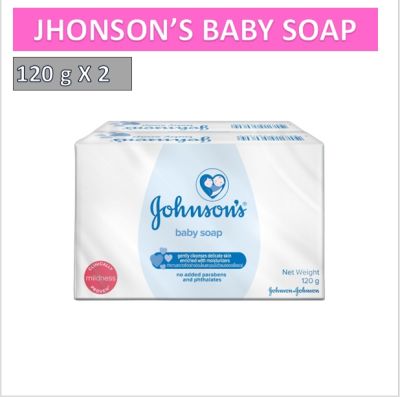 [แพ็ค*2ก้อน] Johnsons Baby Soap สบู่เด็กจอห์นสัน 120 กรัม