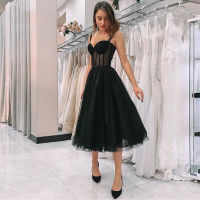 Gorgeous Custom New Tulle Black Sleeveless Sweetheart Graduation Homecoming Formal Dress